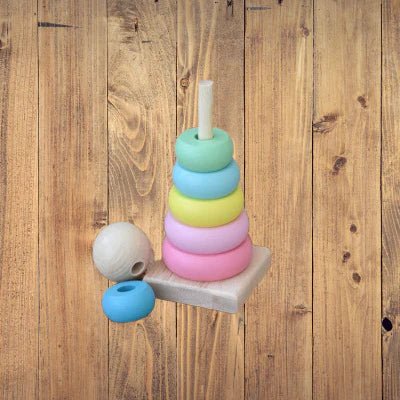 Jouet en Bois - WoodenToys™ - Tour Macaron - L'espace bébé